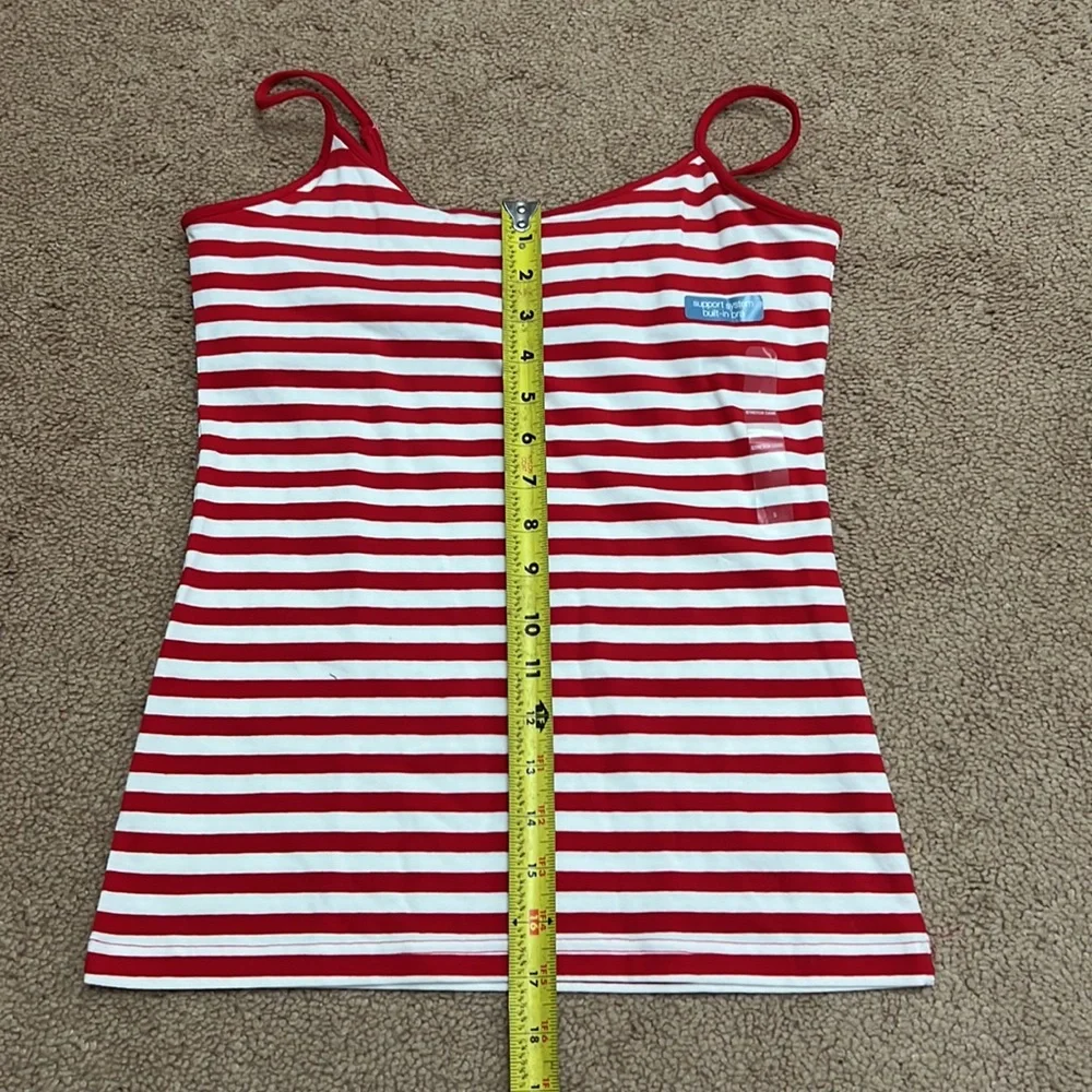 NWT Gap Red & White Strip Cami Tank Top small - Picture 5 of 7